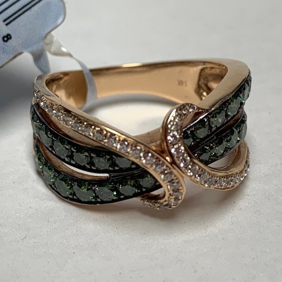 Le Vian Exotics Green & Vanilla Diamond Ring - Picture 2 of 13